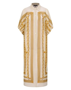 Туника из хлопка и шелка Versace