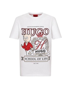 Хлопковая футболка Hugo
