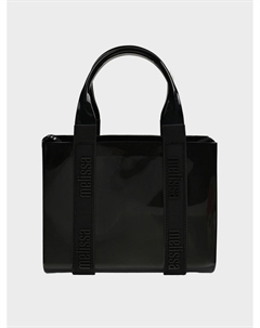 Сумка квадратная с логотипом, черная Melissa