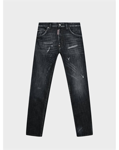 Джинсы slim fit с потёртостями, темно-серые Dsquared2