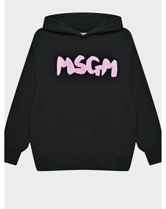 Толстовка-худи с розовым лого Msgm