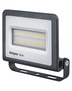 Прожектор светодиодный Navigator NFL-01-20-4K-LED 20Вт, 200–240В, 4000К, 1700лм, 121х110х32мм, черный (14202)