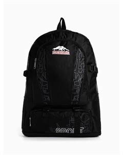 Рюкзак туристический, 35 литров, с увеличением, с карманами, mountains, черный Nobrand