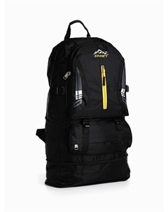 Рюкзак туристический, 40 литров, с увеличением, с карманами, mountains, черный Nobrand