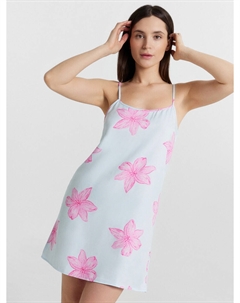 Сорочка ночная женская голубая с цветочным принтом Mark formelle