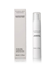 Антивозрастной восстанавливающий пептидный ночной детокс крем 50 Pureelixir