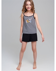 Комплект трикотажный для девочек: майка, шорты Playtoday tween