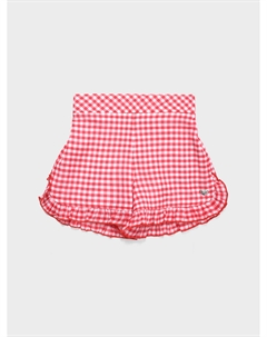 Шорты в клетку, красные Monnalisa