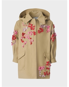 Тренч с цветочным декором, бежевый Ermanno scervino