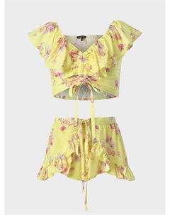 Комплект: топ и шорты, цветочный принт Dan maralex