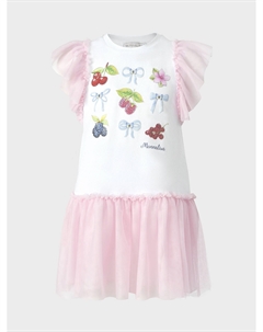 Платье с принтом "ягоды и бантики" Monnalisa
