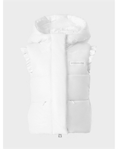 Жилет с капюшоном, белый Monnalisa