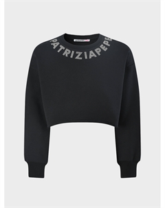 Свитшот укороченный, лого из страз Patrizia pepe