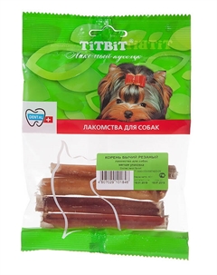 Лакомство для собак Корень бычий резаный - мягкая упаковка 0,05 кг Titbit