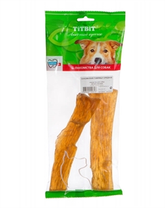 Лакомство для собак Сухожилия говяжьи средние - мягкая упаковка 0,095 кг Titbit