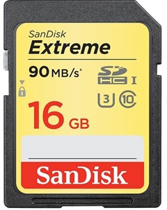 Карта памяти SDHC 16GB SDSDXNE-016G-GNCIN Extreme 90MB/s CL10 UHS-I U3 Sandisk