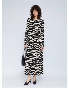 Платье миди с длинным рукавом и принтом Zolla