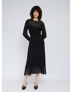 Шифоновое платье миди с нижней комбинацией Zolla