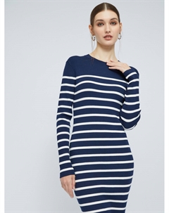 Облегающее платье длины миди с узором в полоску Zolla