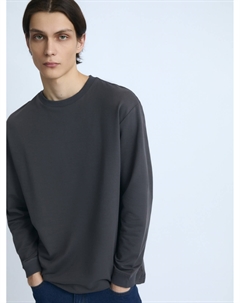 Трикотажный лонгслив из хлопка с длинным рукавом Zolla