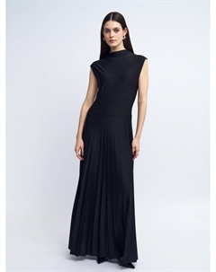 Платье без рукавов с юбкой плиссе и драпировкой Zolla