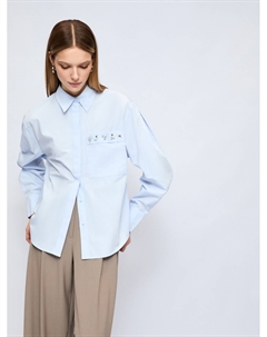 Рубашка с объёмными рукавами и акцентом на кармане Zolla