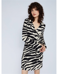 Платье мини с принтом и вырезом на запах Zolla