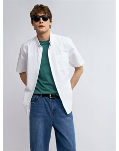 Рубашка из хлопка с коротким рукавом Zolla