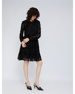 Ярусное платье мини из сетки на кулиске Zolla