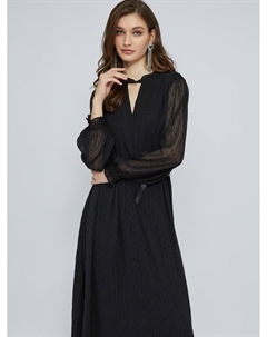 Шифоновое платье миди с ремнём на талии Zolla