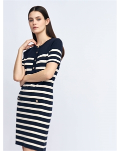 Трикотажное платье-футболка в полоску Zolla