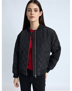 Утеплённая стёганая куртка-бомбер на синтепоне Zolla