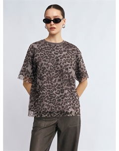 Двойная футболка из хлопка и сетки Zolla