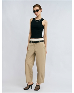 Брюки-чинос из хлопка с двойным поясом Zolla