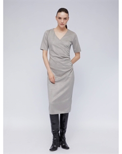 Замшевое платье с вырезом на запах Zolla