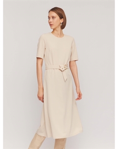 Платье-футболка с акцентном на талии и ремнём Zolla