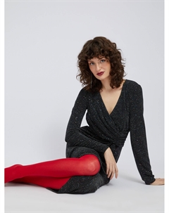 Платье макси с запахом, драпировками и люрексом Zolla