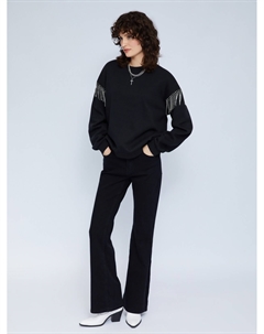 Свитшот расслабленного фасона с бахромой Zolla