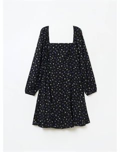 Платье мини на резинке с вырезом Zolla