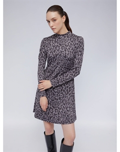 Трикотажное платье мини с леопардовым принтом Zolla