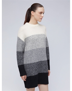 Вязаное шерстяное платье-джемпер в полоску Zolla