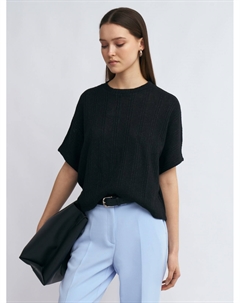 Короткая вязаная футболка с люрексом Zolla