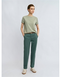 Брюки-чинос из хлопка с ремешком Zolla