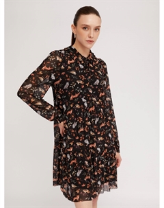 Ярусное платье-рубашка с отложным воротником Zolla