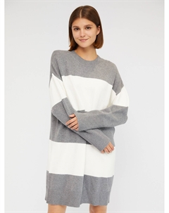 Трикотажное платье-джемпер в полоску Zolla