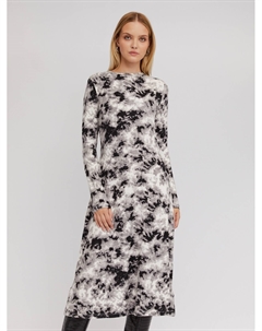 Трикотажное платье миди с принтом тай-дай Zolla