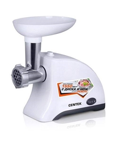 Мясорубка CT-1609, белый / хром Centek