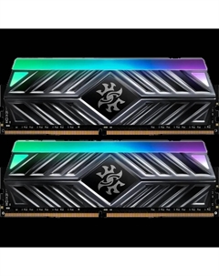 Модуль памяти DIMM 32Gb 2х16Gb DDR4 PC25600 3200MHz ADATA XPG Spectrix D41 RGB Grey (AX4U320016G16A-DT41) Adata