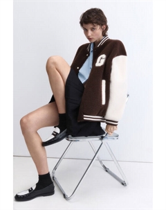 Куртка-бомбер oversize из искусственного меха Befree