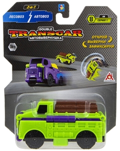 Машинка  Transcar Double: Лесовоз - Автовоз, 8 см, блистер 1toy